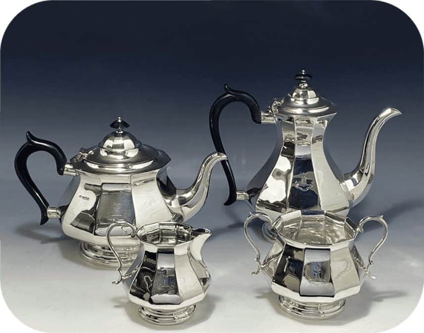 Silver four piece tea and coffee service