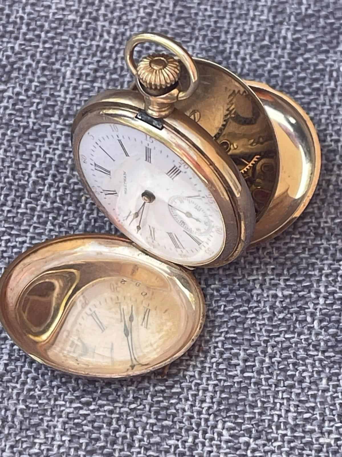 Antique gold pocket watch